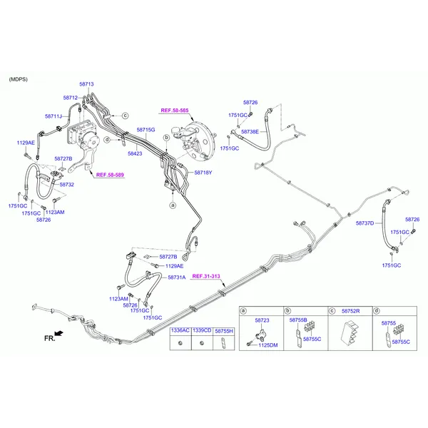 Трубопровод гидропривода тормозов