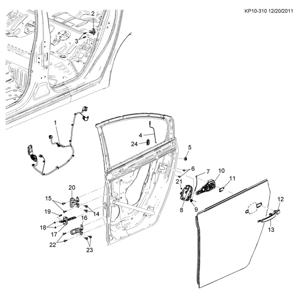 ФУРНИТУРА ДВЕРИ / ЗАДНЯЯ