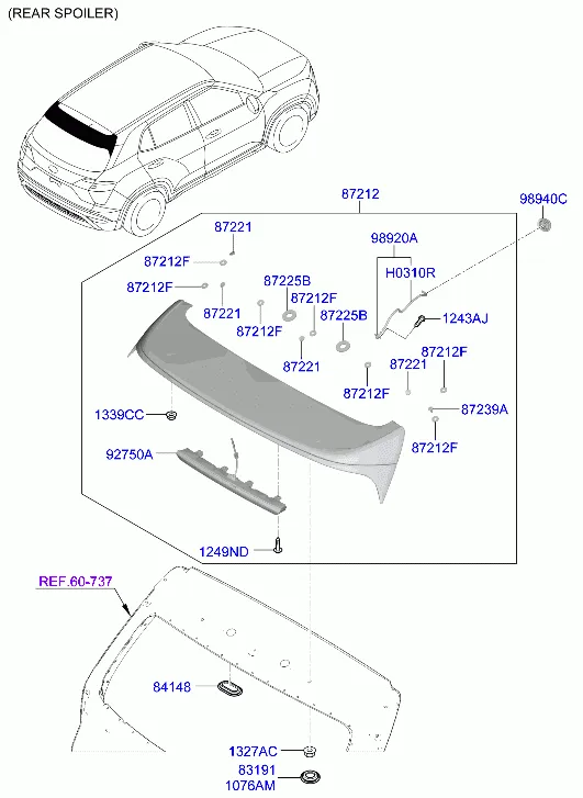 накладка на крышу и задний спойлер