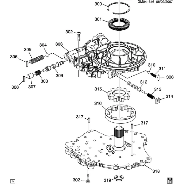 AUTOMATIC TRANSMISSION (MH8) (6T40) OIL PUMP