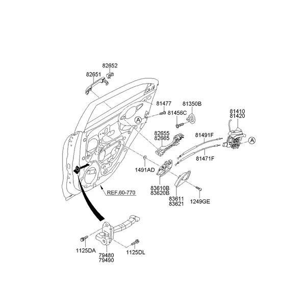 замок задней двери
