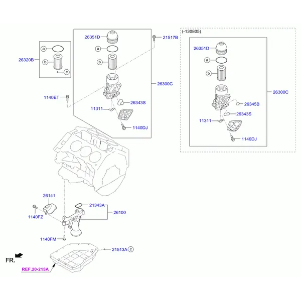 FRONT CASE & OIL FILTER