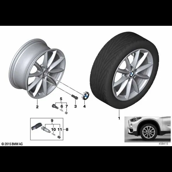 Л/c диск BMW с V-обр.спиц.диз.560 - 17''