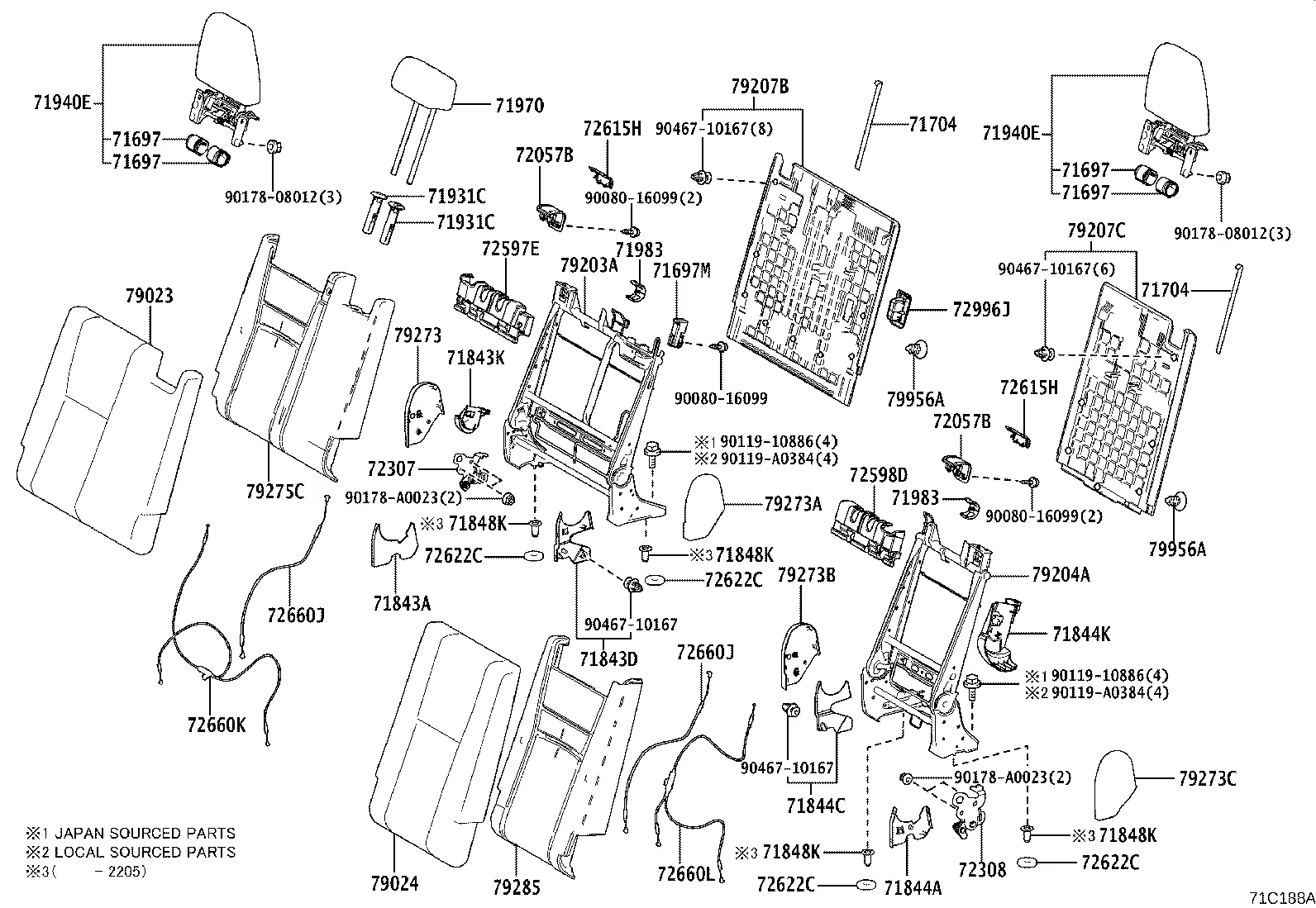 REAR SEAT & SEAT TRACK