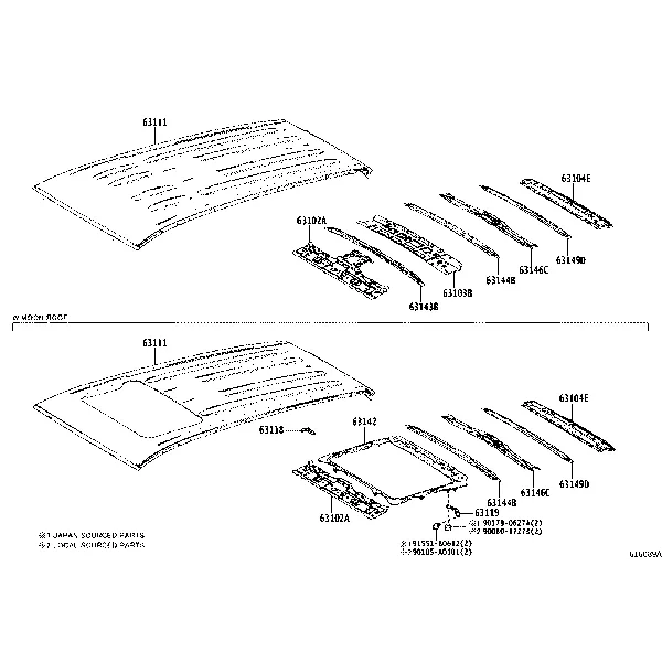 ROOF PANEL & BACK PANEL