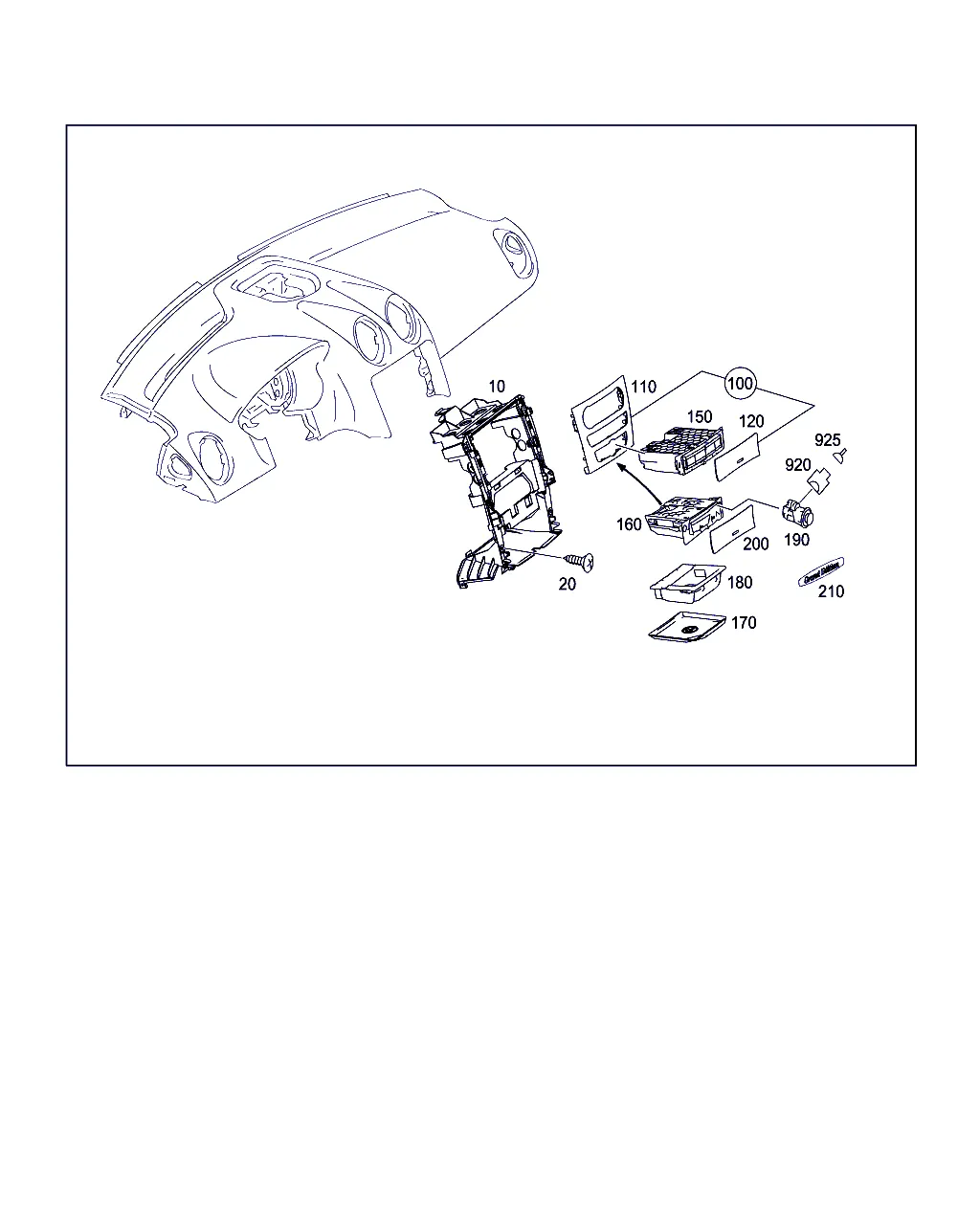 ДЕРЕВ. НАКЛАДКА ПЕРЕДН. ПАНЕЛИ, ВЕЩЕВ. ОТДЕЛЕНИЕ И ПЕПЕЛЬНИЦА