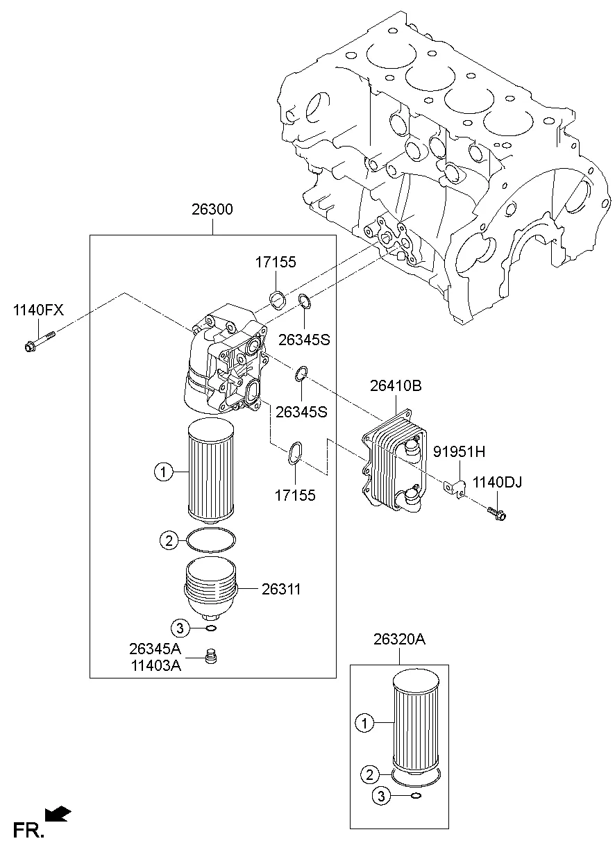 FRONT CASE & OIL FILTER