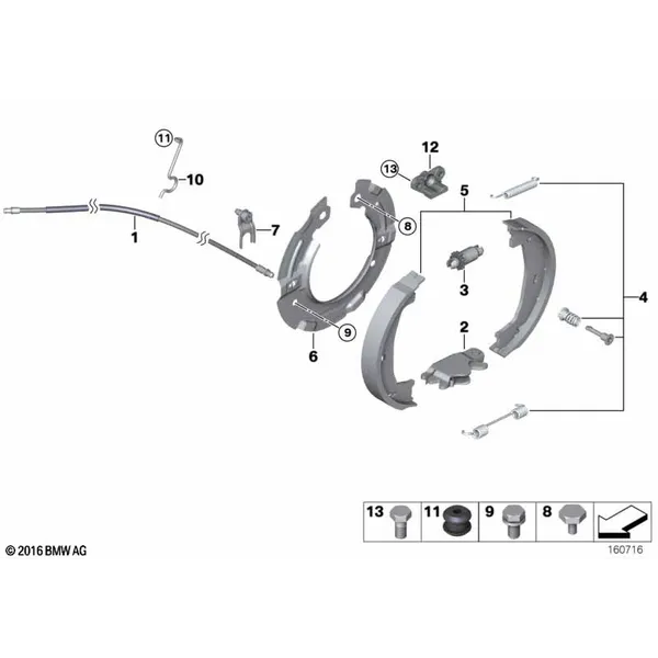 Стояночный тормоз/тормозные колодки