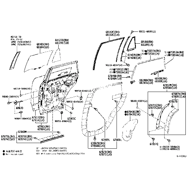 REAR DOOR PANEL & GLASS