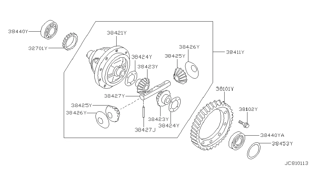 Главная передача переднего моста; STANDARD DIFF