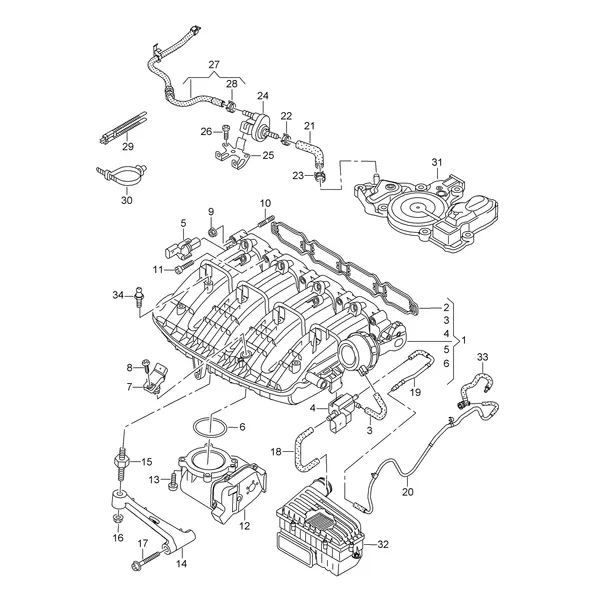 Система впуска воздуха Вакуумная система