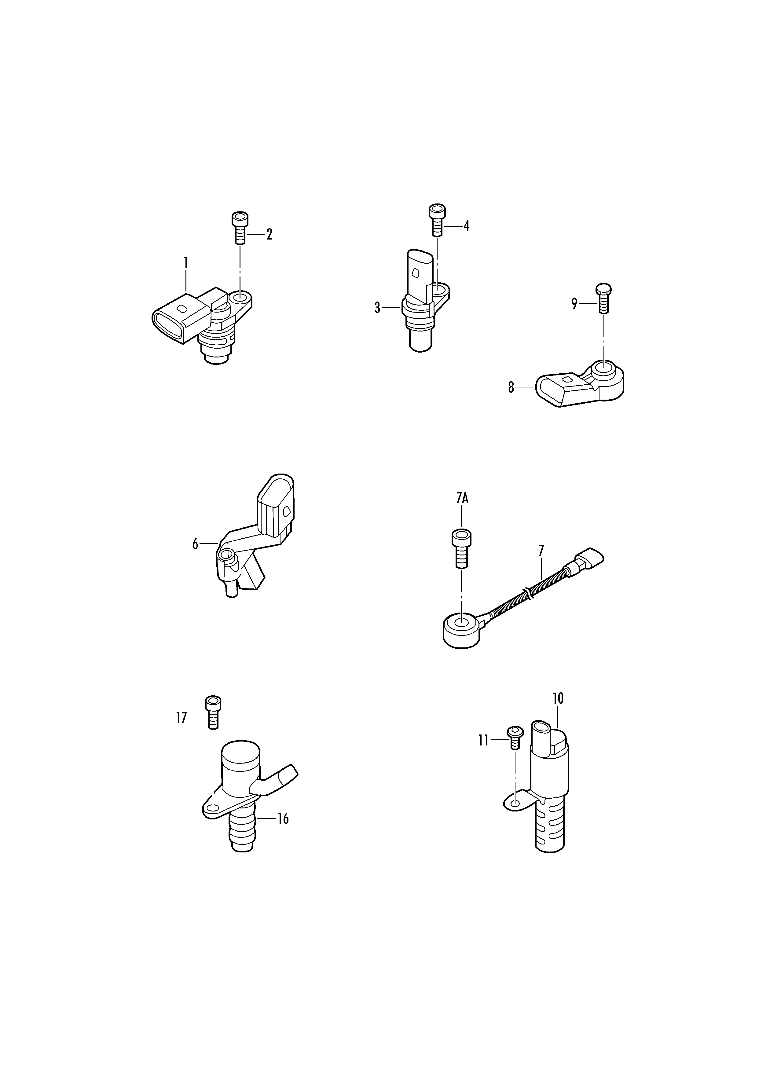 Датчик импульсов Датчик детонации Управляющий клапан Регулирующий клапан