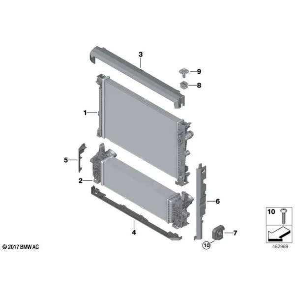 Крепеж радиатора охлаждающей жидкости
