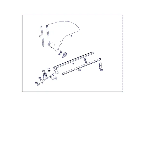 БОКОВОЕ ОКНО ЗАДНЕЙ ЧАСТИ КУЗОВА