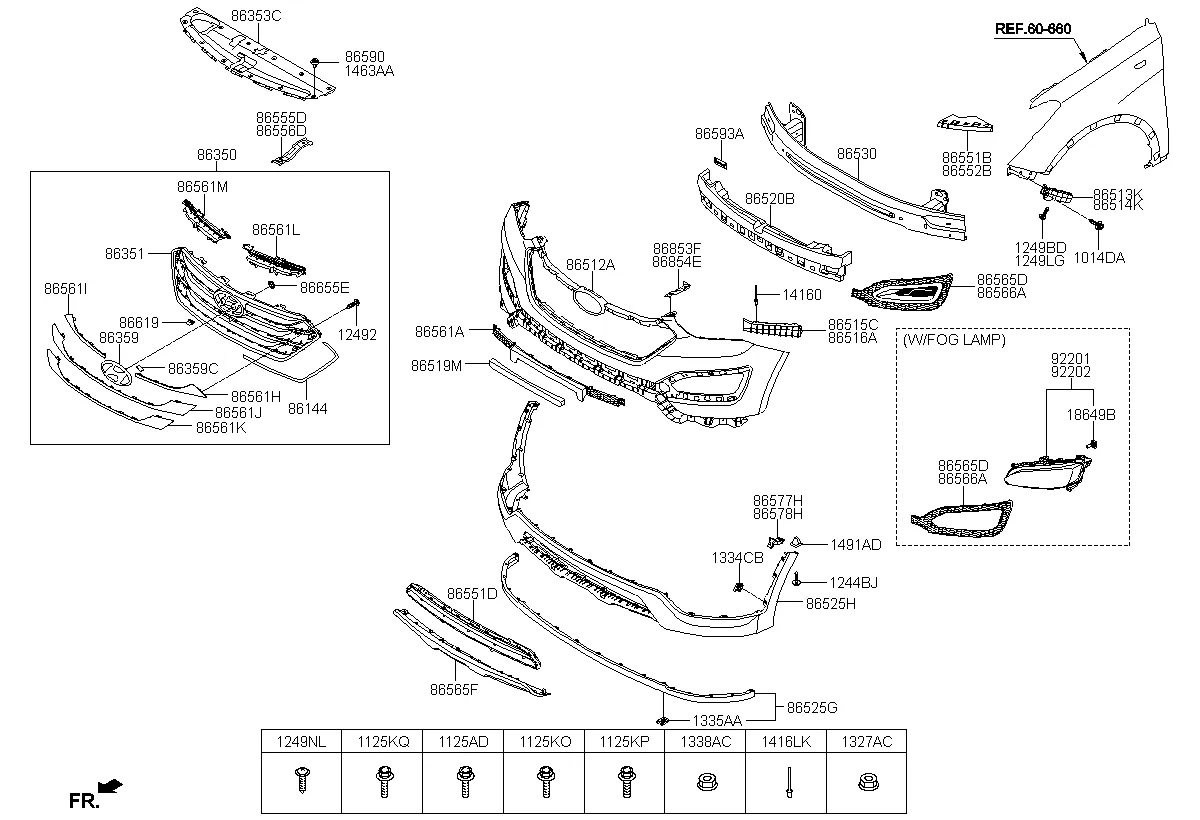 бампер передний