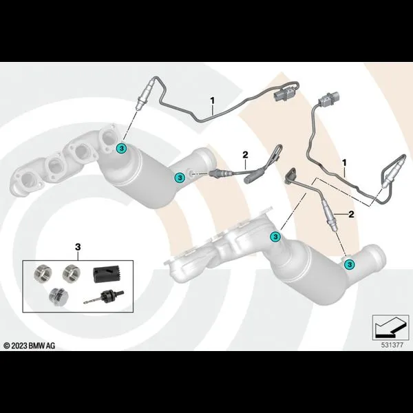 Ремкомплект прив. фланца д/дат.отр.газов