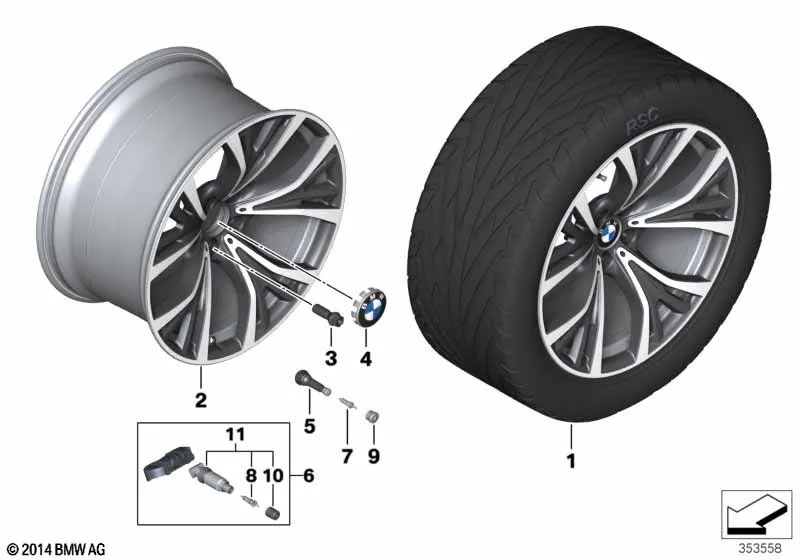 Л/с диск BMW c Y-обр.спицами диз.627