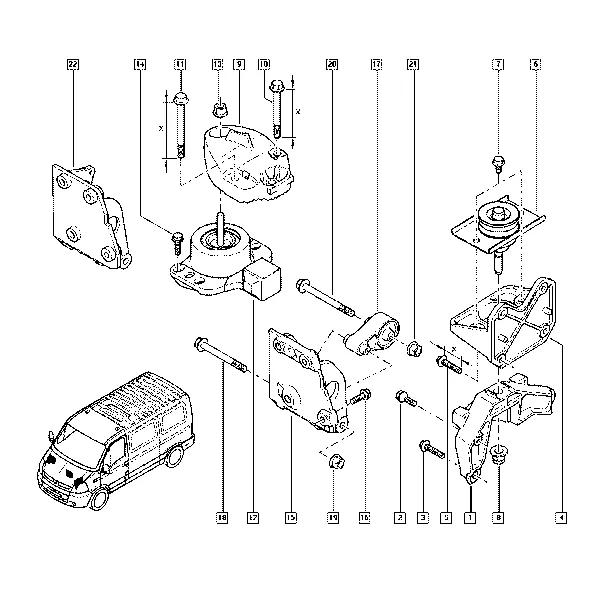 Кронштейн двигателя