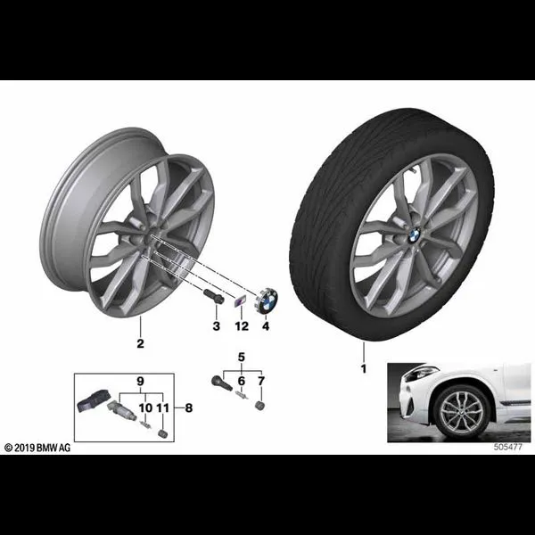 BMW л/с диск, Y-обр.спицы 711M - 18" SZ