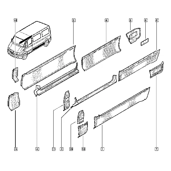 Боковины кузова и задние крылья
