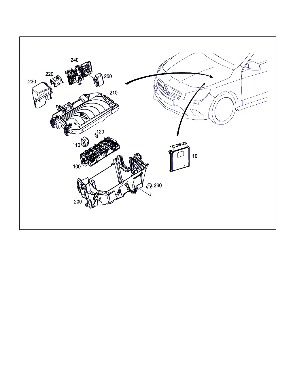 БЛОКИ УПРАВЛЕНИЯ, БЛОКИ ПРЕДОХРАНИТЕЛЕЙ И РЕЛЕ В МОТОРНОМ ОТСЕКЕ