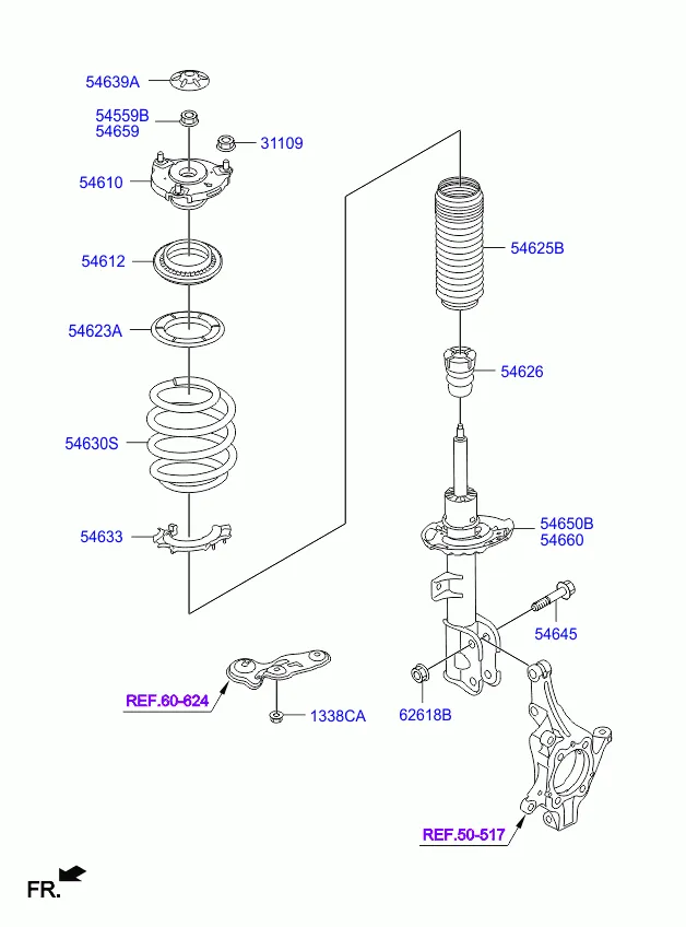 Пружина и стойка передней подвески