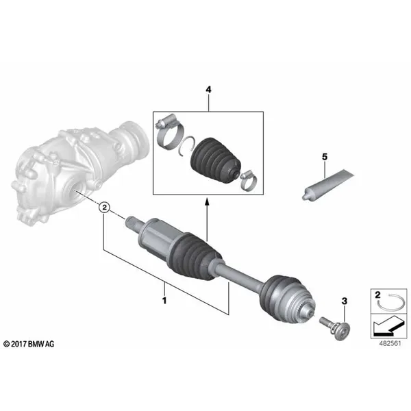 Вых.вал лев.передний / полный привод