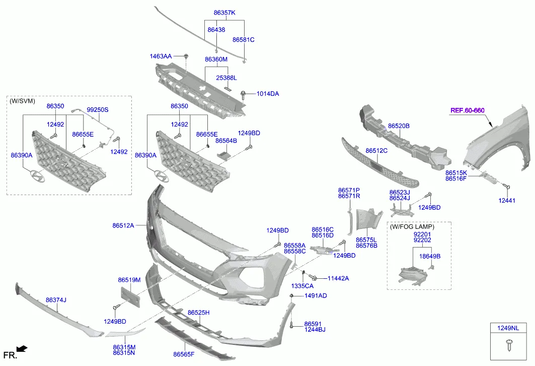 бампер передний