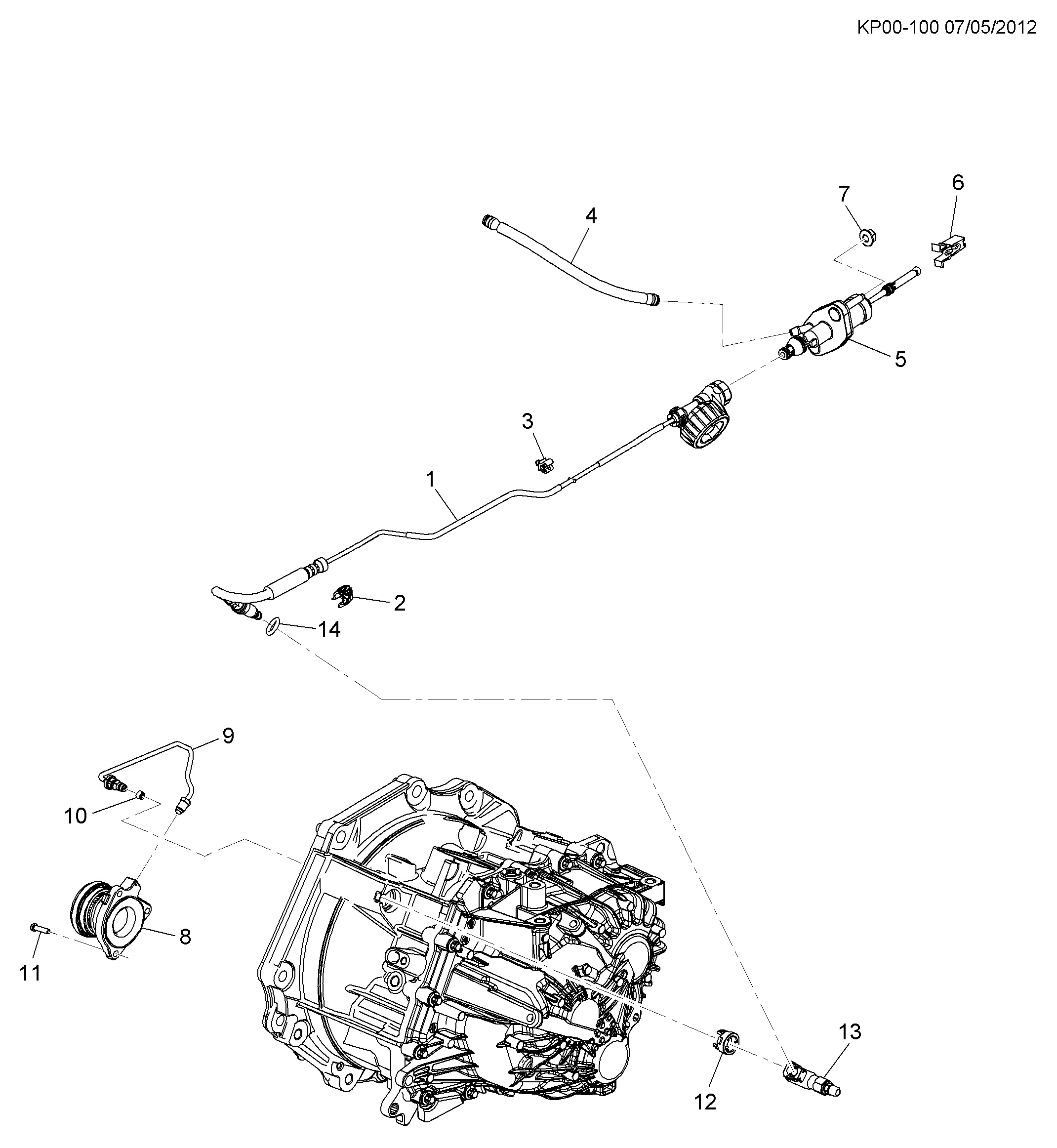 ЦИЛИНДРЫ СЦЕПЛЕНИЯ/ГИДРАВЛИЧЕСКИЕ (АВТОМОБИЛИ С ЛЕВОСТОРОННИМ РУЛЕВЫМ УПРАВЛЕНИЕМ, МЕХАНИЧЕСКАЯ MZ4)