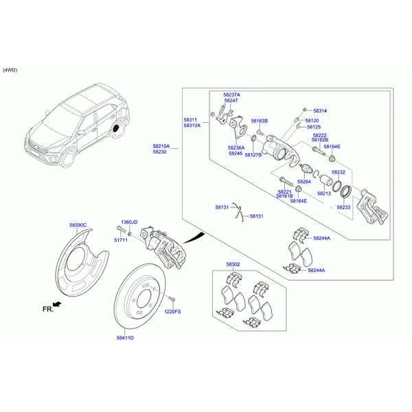 тормозной механизм заднего колеса