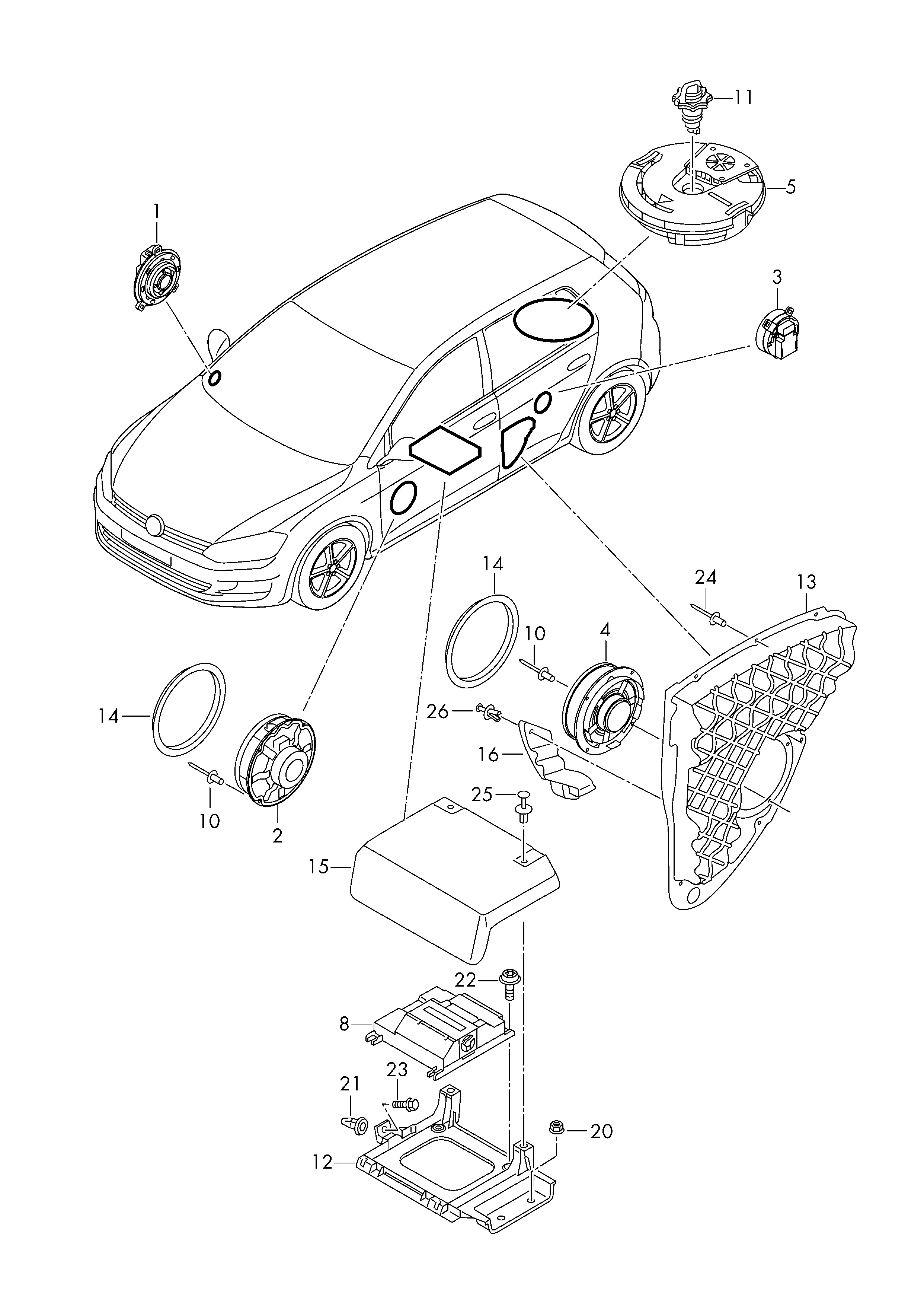 Электрические детали акустической системы
