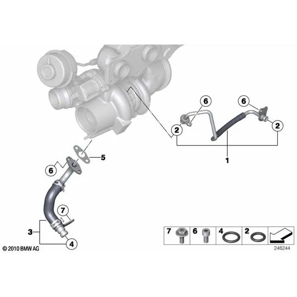 Подача масла турбонагнетателя