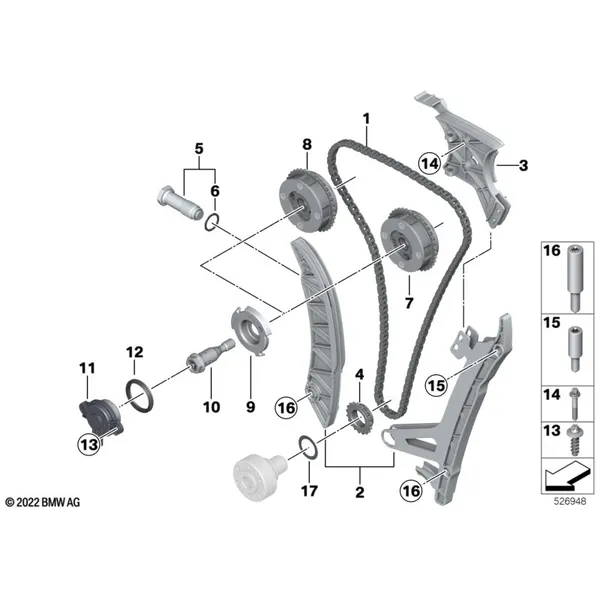 Приводная цепь механ.газораспределения