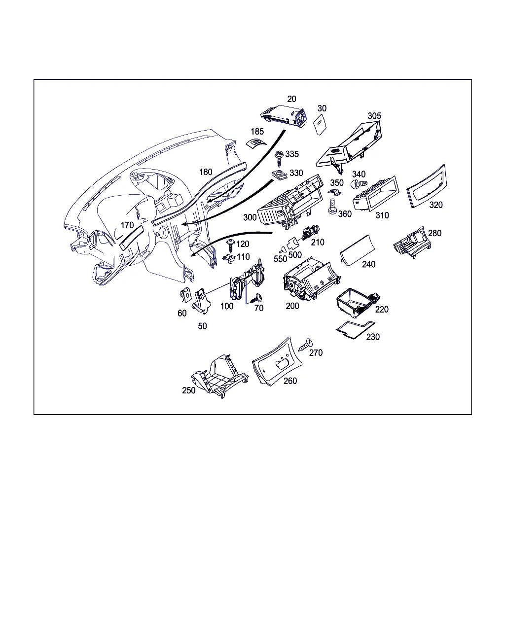 ДЕРЕВ. НАКЛАДКА ПЕРЕДН. ПАНЕЛИ, ВЕЩЕВ. ОТДЕЛЕНИЕ И ПЕПЕЛЬНИЦА