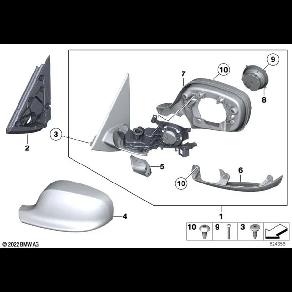 Наружное зеркало заднего вида (S760A)
