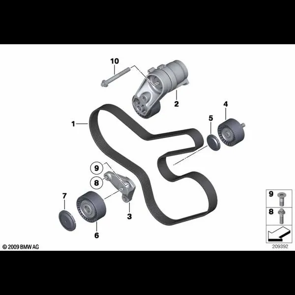 Рем.привод генератора/конд./усилит.руля