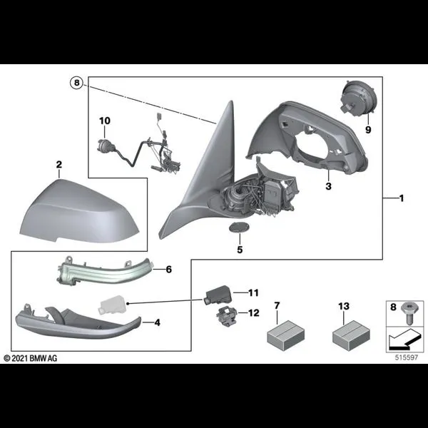 Наружное зеркало заднего вида (S760A)