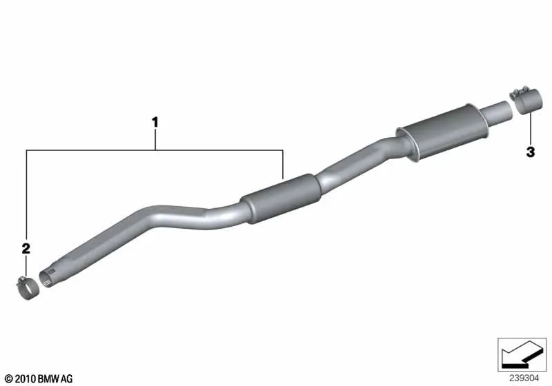 Передний дополнительный глушитель