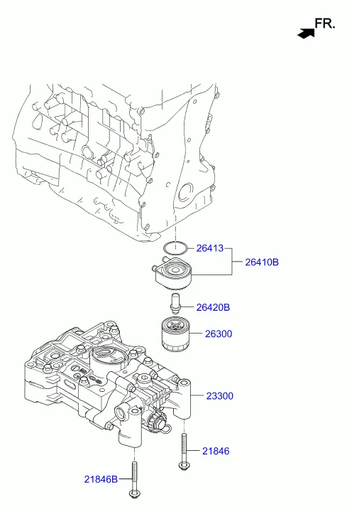 FRONT CASE & OIL FILTER