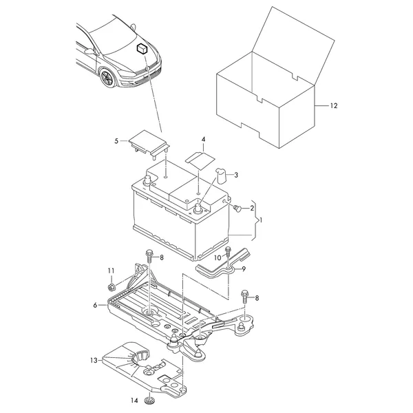 Аккумуляторная батарея Крепление АКБ Защитный чехол АКБ