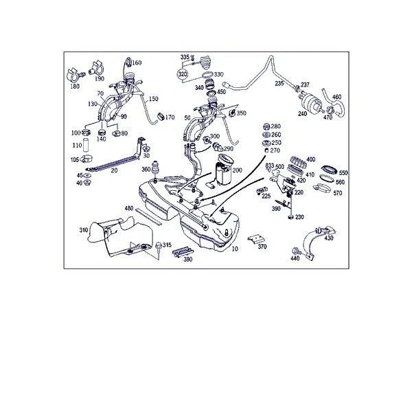 ТОПЛИВНЫЙ БАК С НАВЕСНЫМИ ЭЛЕМЕНТАМИ