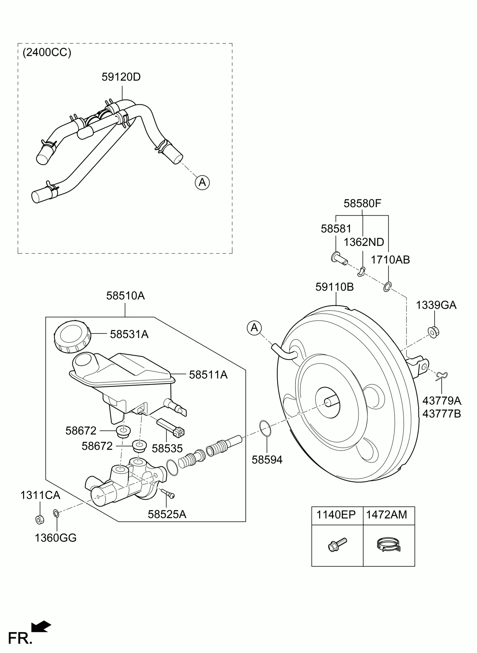 BRAKE MASTER CYLINDER & BOOSTER