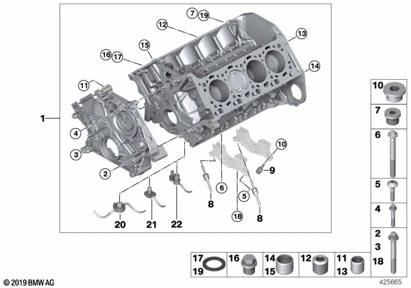 Блок-картер двигателя