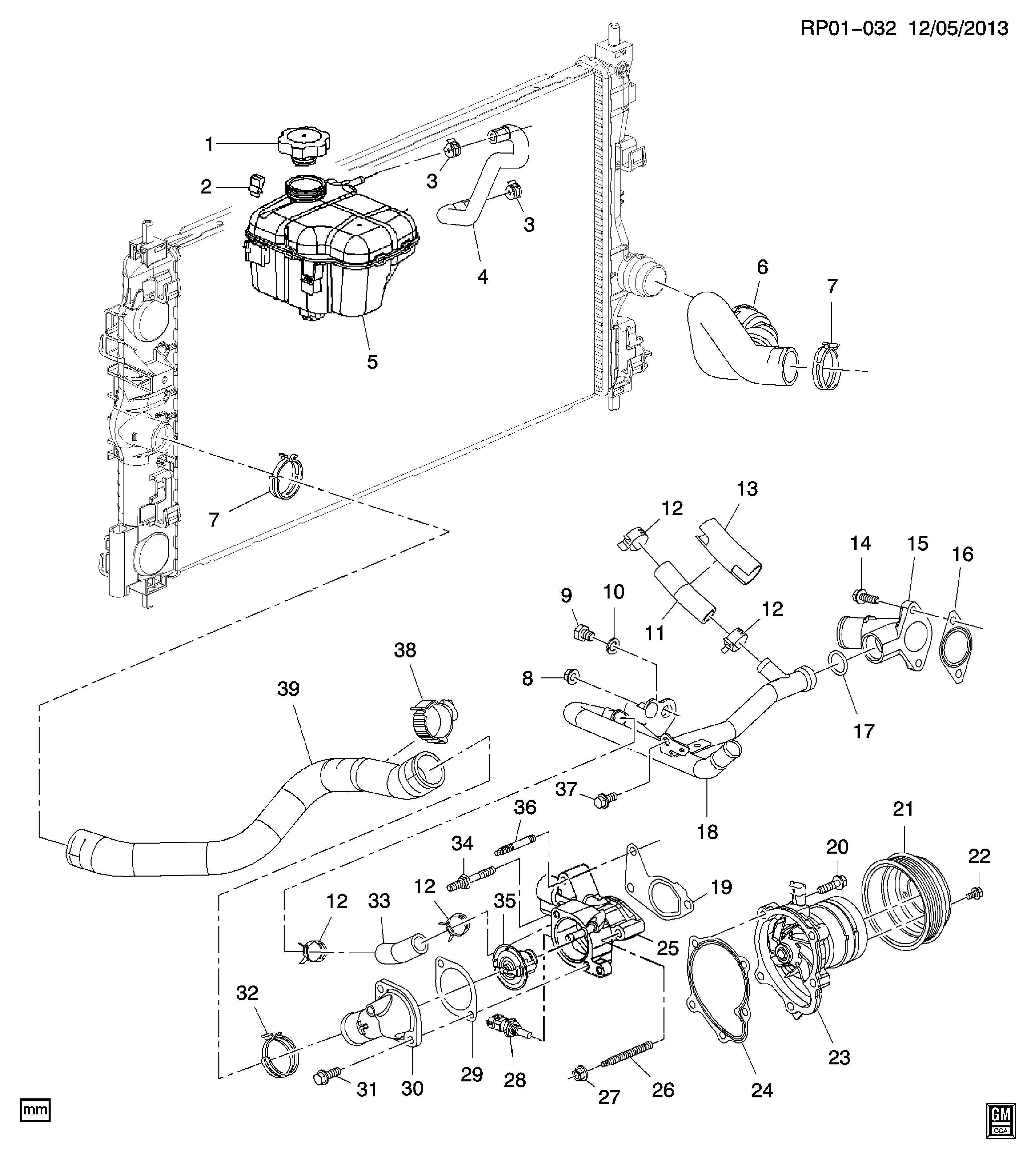 ШЛАНГИ И ТРУБКИ/РАДИАТОР (LUD/1.7L)