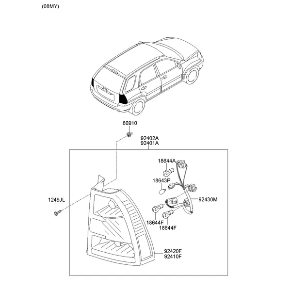 REAR COMBINATION LAMP; 2