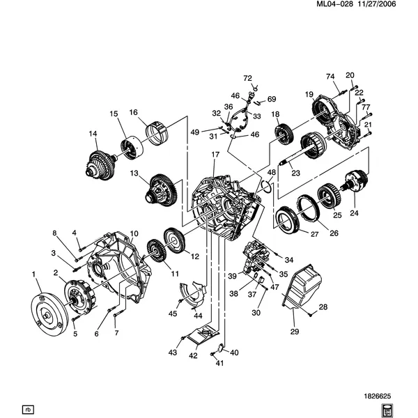 AUTOMATIC TRANSMISSION PART 1 CASE & RELATED PARTS(M09,M45)