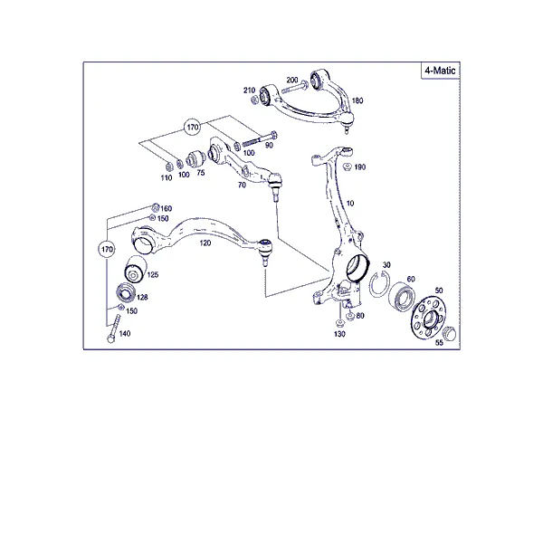 ПОВОРОТН.КУЛАК И ПОПЕРЕЧН.РЫЧАГ 4MATIC
