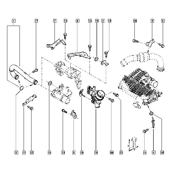 Патрубок воздушного фильтра
