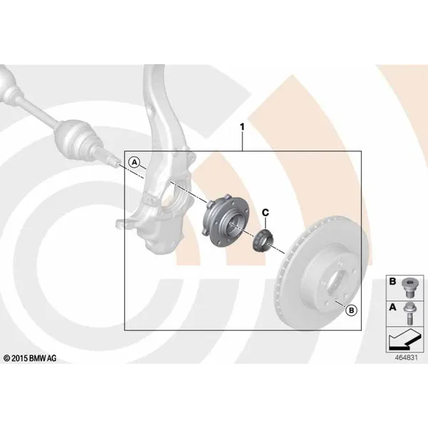 Рем.комплект ступицы пер.колеса полнопр.