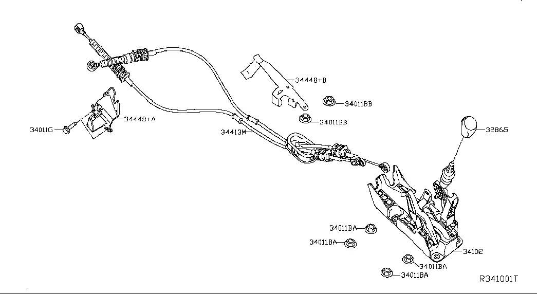 Рычаг КПП и система тяг; TRANSMISSION CONTROL & LINKAGE